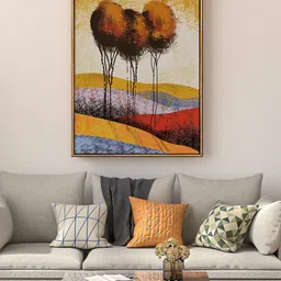 999Store Floating Frame White & Brown  Trees Painting Wall Art-picture-19