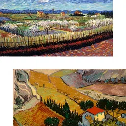 Adventures India Blue & Orange 2 Pieces Wooden Painting Wall Arts-picture-41