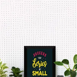 SAF Blue & Yellow Motivational Quotes Premium MDF Framed Wall Art-image-22