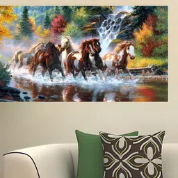 Wallpics Green & White Birds and Animals Paper Painting Wall Sticker-image-32
