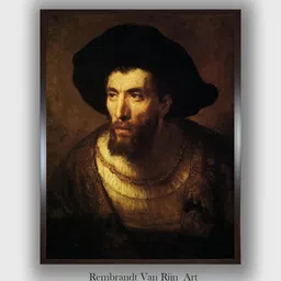 The Art House Brown & Black The Philosopher Canvas Wooden Painting Wall Art-image-96