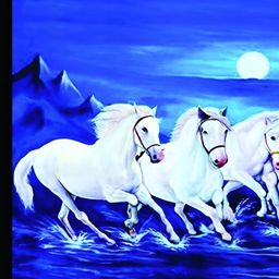 Wallpics Blue & White Printed wall Poster-picture-47