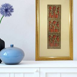 Gallery99 Metallic Human Figurines Dhokra And Warli Wall Art-picture-30