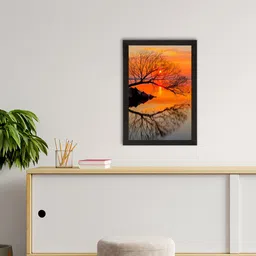 eCraftIndia Brown & Orange Satin Matt Texture UV Art Painting-picture-20