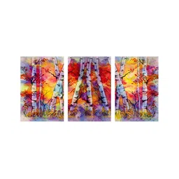 999Store Red & Yellow 3 Pieces Canvas Paintings Wall Art-picture-30