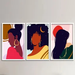 SAF Black & Brown 3 Pieces Modern Art Painting Framed Wall Arts-picture-41