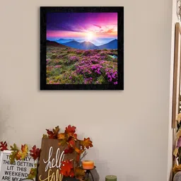 PnF Black & Green Paper Floral and Botanical Wall Painting image 3