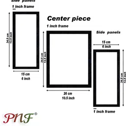 PnF Black & Mustard 3 Pieces Abstract Painting Wall Arts image 2