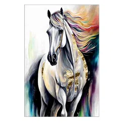 SAF White & Blue Painting Canvas Wall Art image 5