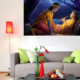 Wallpics Blue & Yellow Religious Printed Wall Sticker image 5