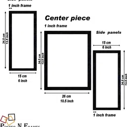 PnF Charcoal & White 3 Pieces Wooden & Paper Floral and Botanical Wall Art image 2