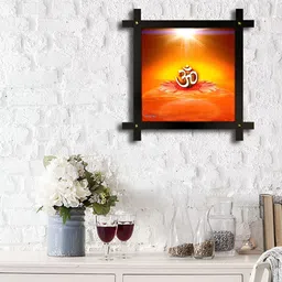 PnF Black & Red Wooden Religious Painting Wall Art image 2