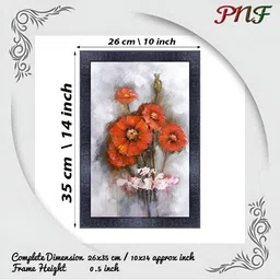 PnF Black & Red Printed Wooden Floral and Botanical Wall Art image 3