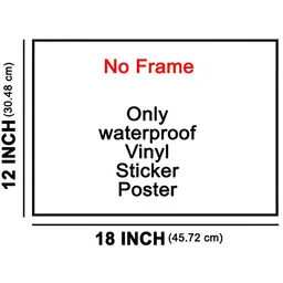 Wallpics Red & Black Printed Fully Waterproof Vinyl Poster Poster image 5