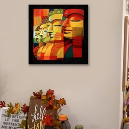 PnF Black & Red Wooden & Paper Religious Wall Art image 2