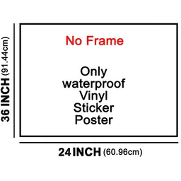 Wallpics Yellow & Red Printed High Quality Waterproof Wall Poster image 5