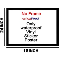 Wallpics Yellow & Red Religious Printed Waterproof Wall Poster image 2