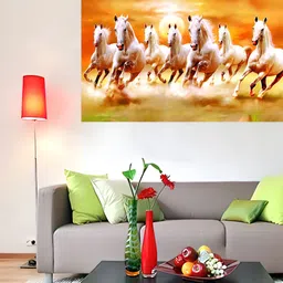 Wallpics Orange & White Birds & Animals Printed Water Proof Wall Poster image 2