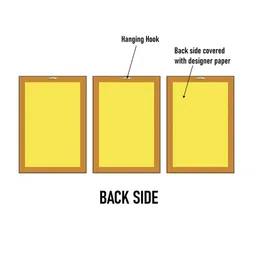 WENS Set Of 3 Multicoloured Prosperity Tree Wall Art Paintings image 2