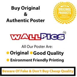 Wallpics Grey & Green Printed Self-Adhesive Wall Poster image 3