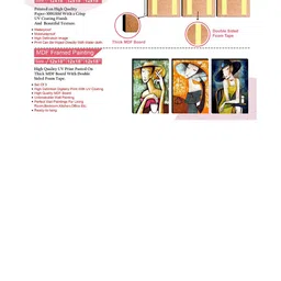 SAF Green & Blue 3 Pieces Abstract Painting Wall Art image 3