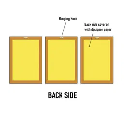 WENS Set Of 3 Multicoloured Abstract Moderate Wall Art Paintings image 3