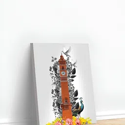 Art Street Grey & Rust Lucknow Clock Tower Wall Paintings image 3