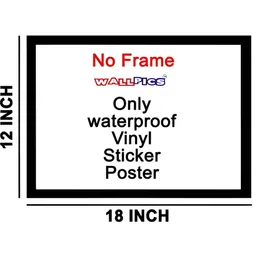 Wallpics Blue & Yellow Printed High Quality Waterproof Wall Sticker image 2