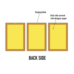 WENS Set Of 3 Multicoloured Cute Mermaid Wall Art Paintings image 3