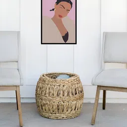 AbhiKalpya Art Studio-Get a vibe Purple & Cream-Coloured Wooden Wall Painting image 2