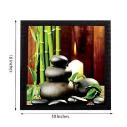eCraftIndia Brown & Green Soothing Stones Satin Matt Texture UV Wall Art image 3