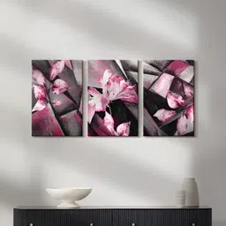 999Store Grey & Pink 3 Pieces Canvas Wall Art image 4