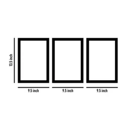 WENS Set Of 3 Multicoloured Abstract Moderate Wall Art Paintings image 2