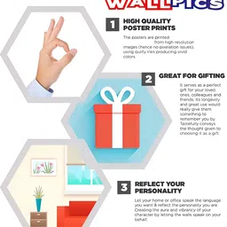 Wallpics Navy Blue & White BTS Printed Wall Poster image 4