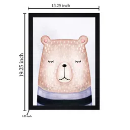 Gallery99 White Bear Closed Eyes Textured Paper Framed Wall Art image 4