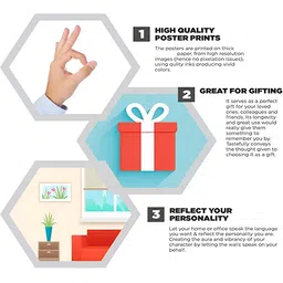 Wallpics Blue & Green Printed High Quality Fully Waterproof Wall Sticker Poster image 4