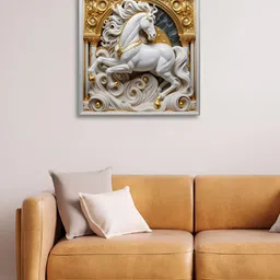 RANDOM White & Gold-Toned Canvas Birds and Animals Wall Art image 4