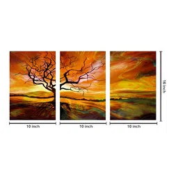 999Store Brown & Green 3 Pieces Canvas Wall Arts image 3