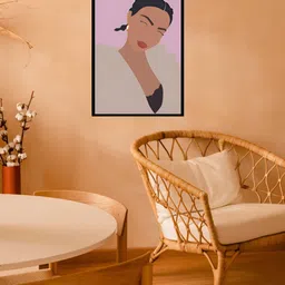 AbhiKalpya Art Studio-Get a vibe Purple & Cream-Coloured Wooden Wall Painting image 4