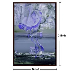 999Store Grey & Blue Abstract Painting Frame Wall Art image 4