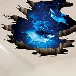 British Terminal Blue & White ???????Abstract Waterproof Wall Poster image 3