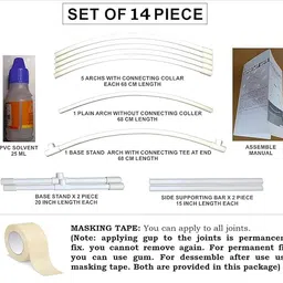 generic Slns Round Arch Balloon Decoration Stand | White PVC Frame | 5Ft Height X 6Ft Width | Durable Arch For Birthday, Anniversary, Party Decorations, 1 Package image 3