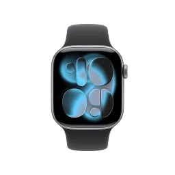 Apple Watch Series 11 GPS with Black Sport Band - S/M (42mm Retina LTPO3 OLED Display, Space Grey Aluminium Case) image 2