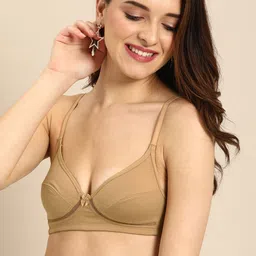 DressBerry Beige Solid Non-Wired Non Padded Everyday Bra DB-MINT-BRA-001C image 3