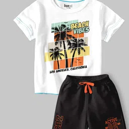 BAESD Boys Printed Round Neck Short Sleeves Regular Cotton Blend T-shirt With Shorts-picture-35