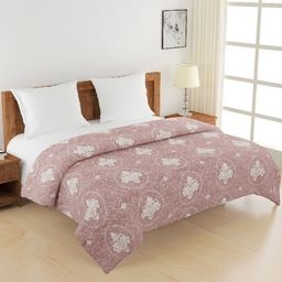 SWAYAM Red & Off White Ethnic Motifs AC Room 120 GSM Double Bed Comforter-picture-4