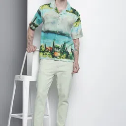 The Indian Garage Co Opaque Printed Casual Shirt-picture-24