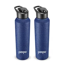 Pexpo Blue & Black 2 Pieces Single Wall Vacuum Sipper Water Bottle 1 L-image-53