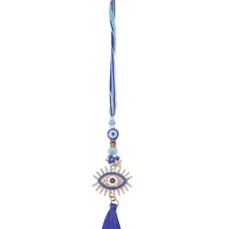 NVR Set of 2 Blue Evil Eye Artificial Stones & Beads Bhaiya Bhabhi Rakhi image 2