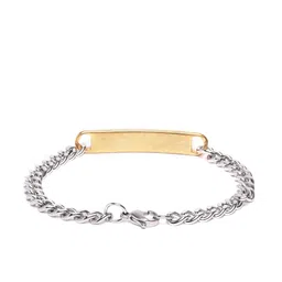 YouBella Unisex Set of 2 Printed Stone Studded Couple Link Bracelets image 2